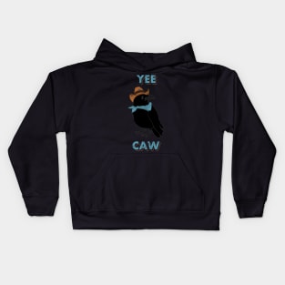 yee-caw - funny crow raven doodle Kids Hoodie